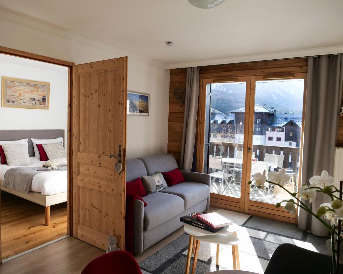Ferienwohnung Mont Blanc 43, Vue Mont Blanc , Balcon, Parking Chamonix Exterior foto